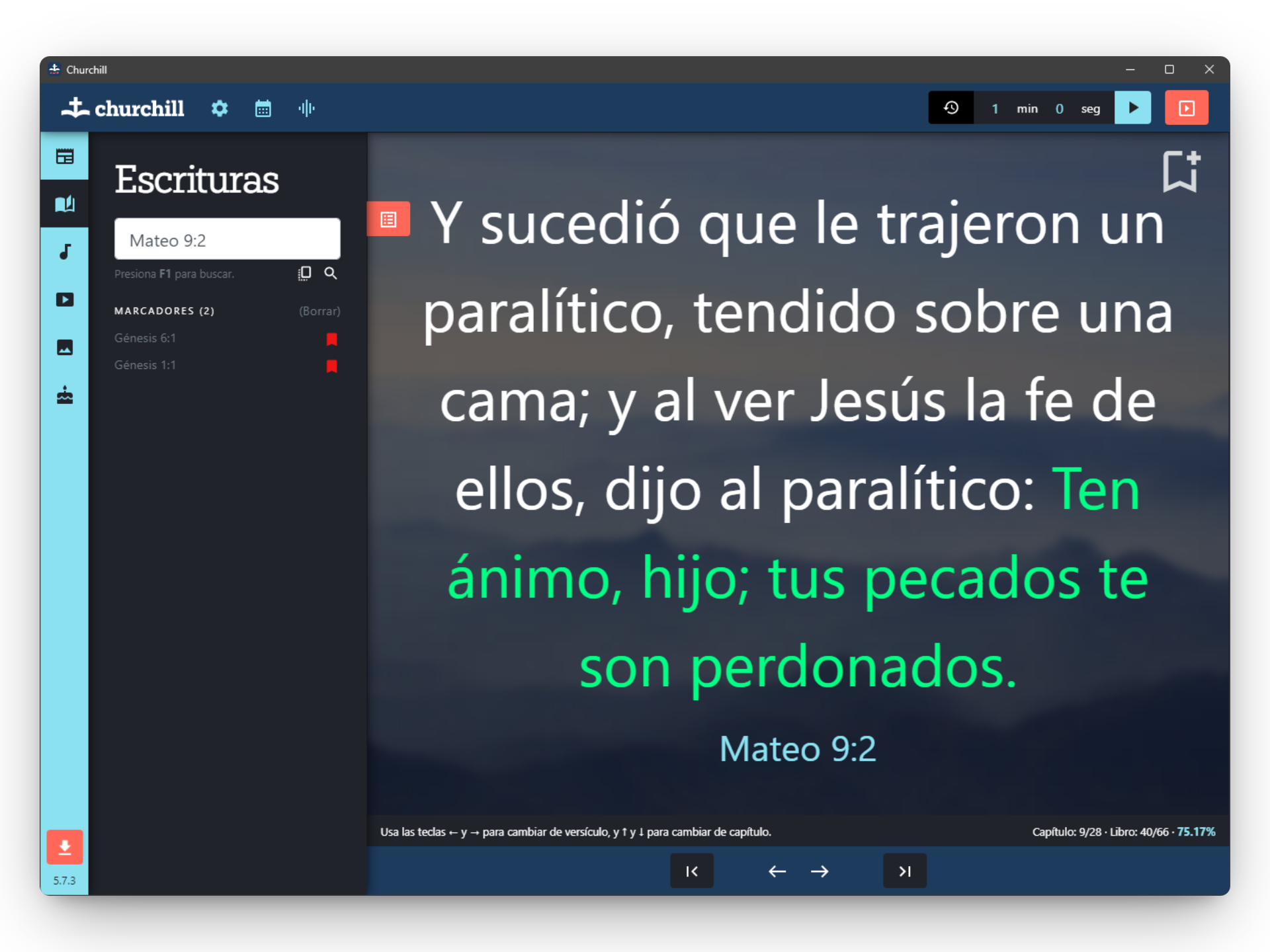 Proyección de la Biblia