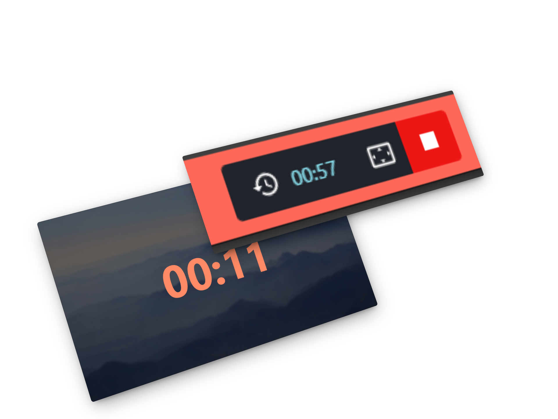 Cronómetro en pantalla